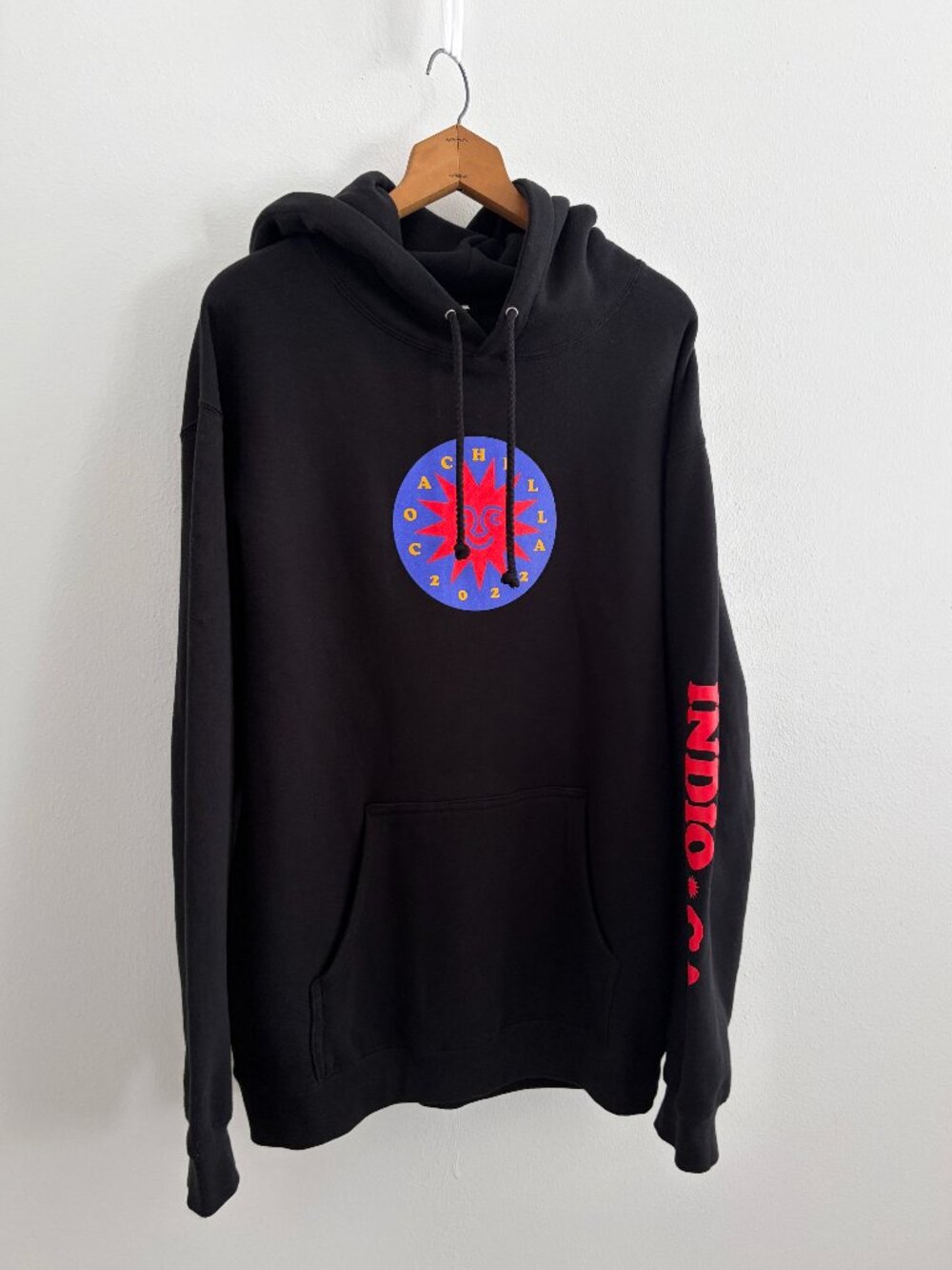 Coachella x 2022 Official Festival Merch Sun Lineup Hoodie Black | Size L
